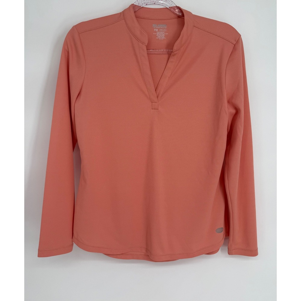 Reel Legends Freeline Women‎ PM Coral Long Sleeve Performance Fishing Top Sz M
